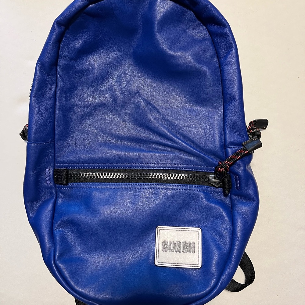 Coach Blue Backpack Sleek Design